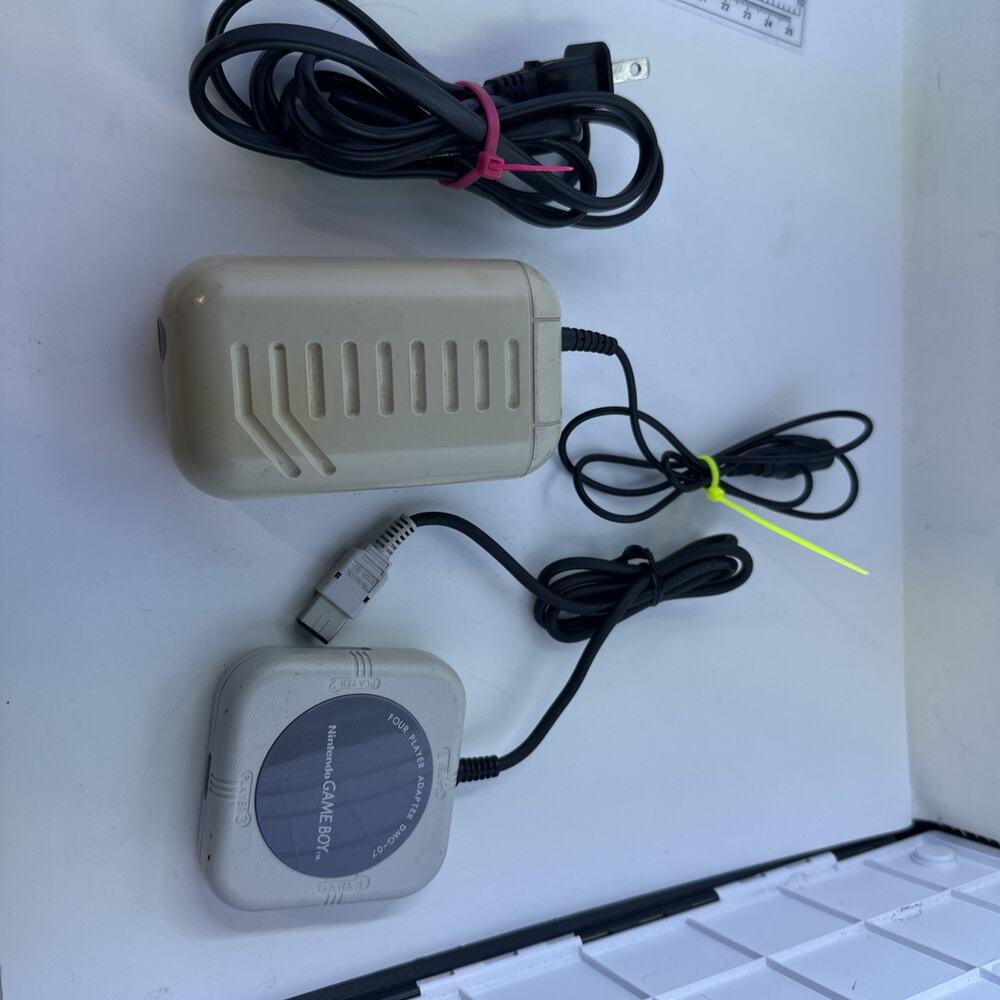 Game Boy Rechargeable Battery Pack AC Adapter On Gameboy DMG-03 & 4 Way Splitter